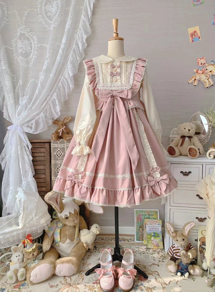 Sweet Lolita OP Dress Pink Lolita Princess Dress 41070:685916