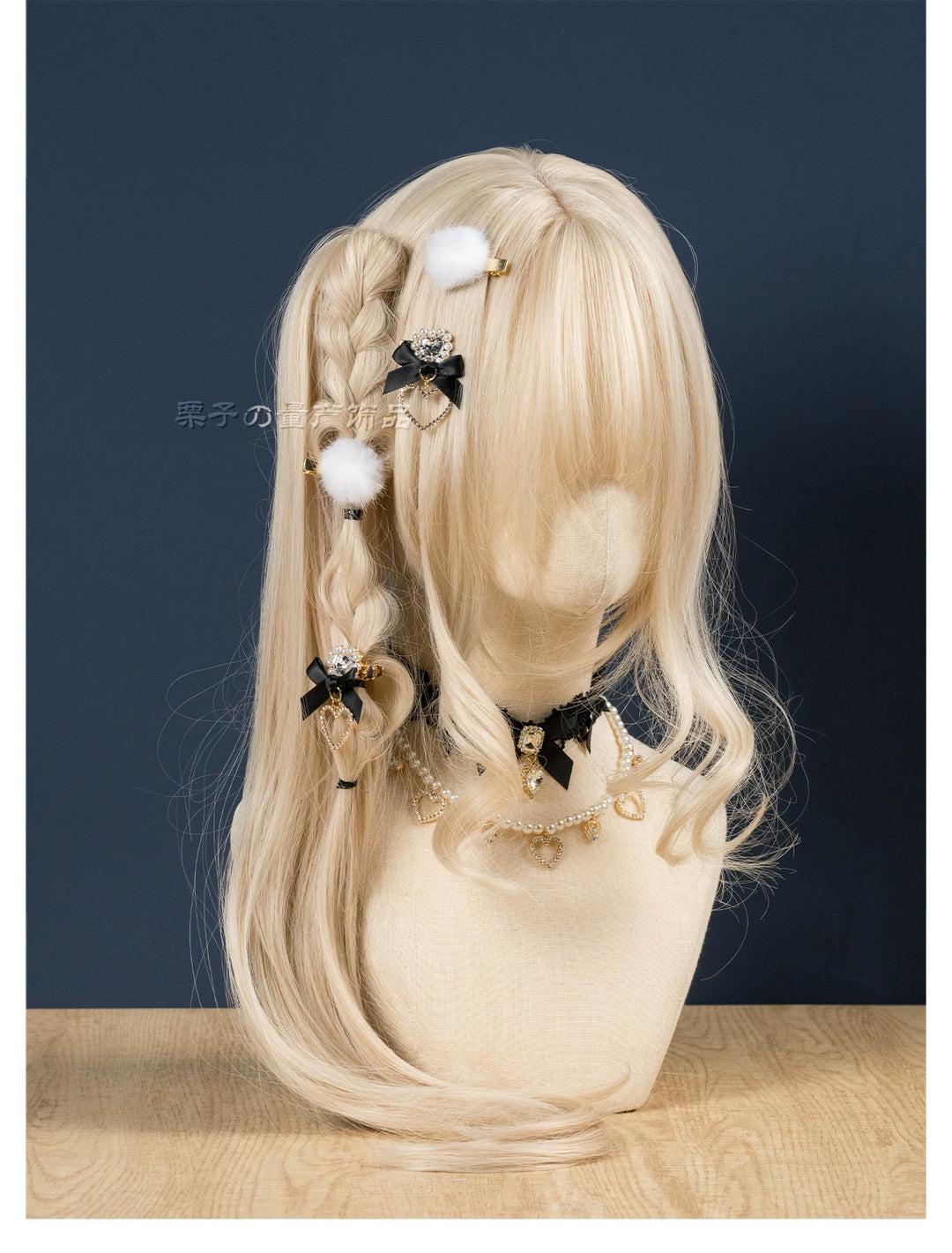 Jirai Kei Mini Hair Clips, Bow and Pompom Styles 44464:816498