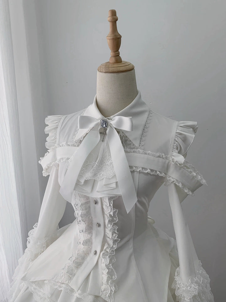 Subculture Hime Sleeve Blouse, Lace Skirt Set 45625:858385