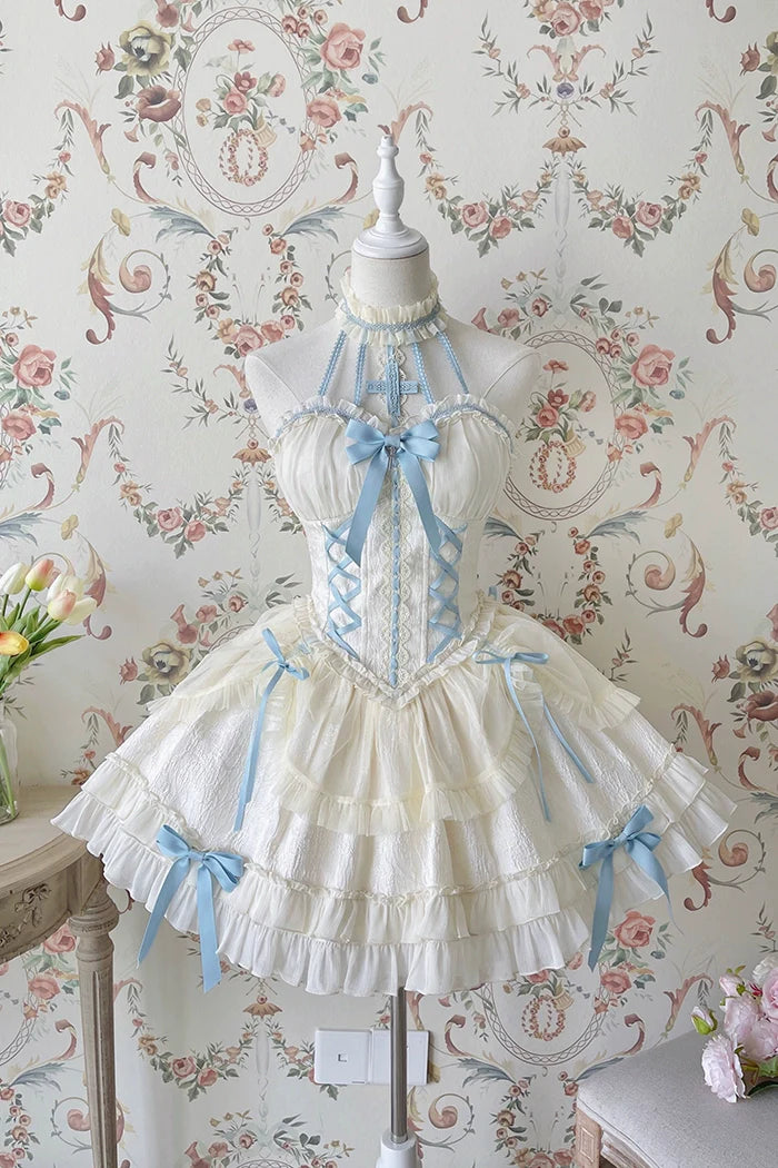 Gothic Lolita Dress Cross-Hime Halterneck Lolita Jumper Dress 35062:478663 35062:478663