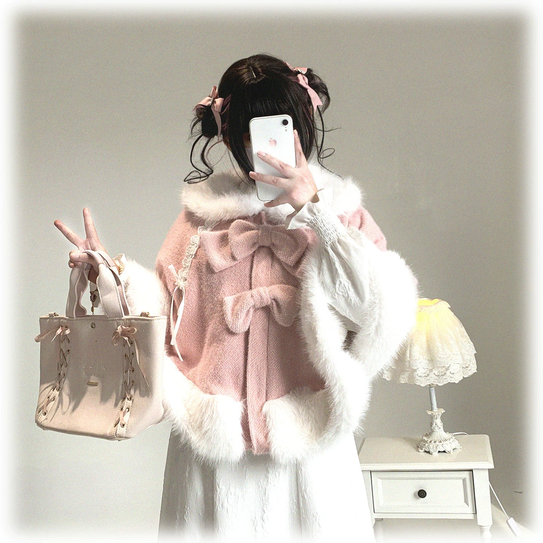 Sweet Bunny Ear Winter Cape, Polar Fleece Lining 44474:809712