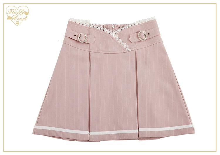 Jirai Kei Skirt Black Pink Skirt Lace Box Pleated Skirt No Restock 32912:443756