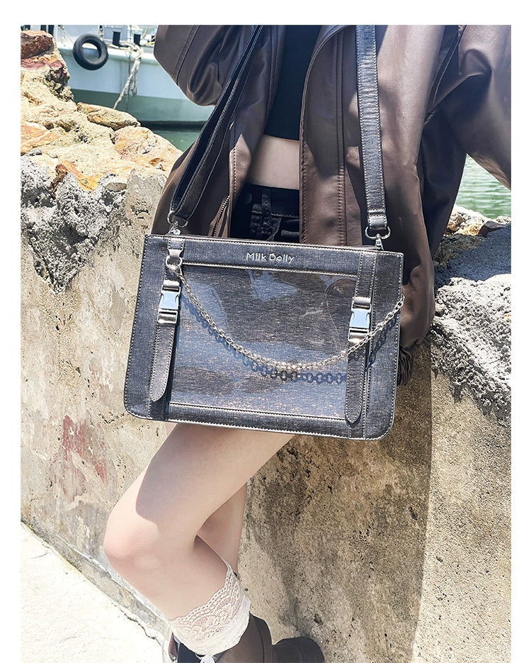 Square Crossbody Itabag, Detachable Chain 43234:779481
