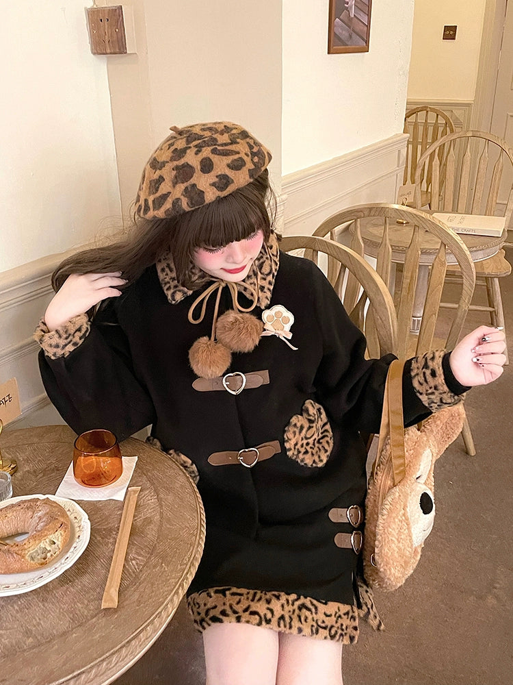 Plus Size Black Brown Aesthetic Kawaii Outfits 29862:361298 29862:361298