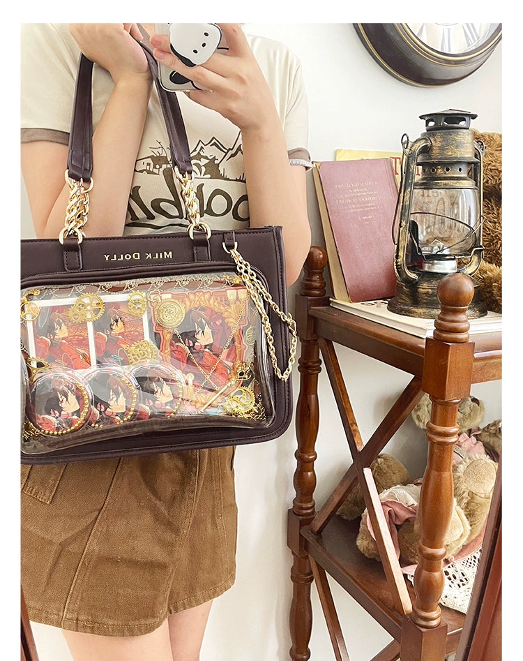 Large Capacity Ita Bag, Checkered Background 43233:779433