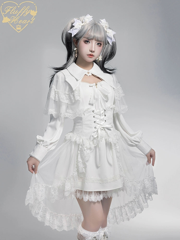Jirai Kei Dress Decorative Waist Cincher Overskirt 36968:545174