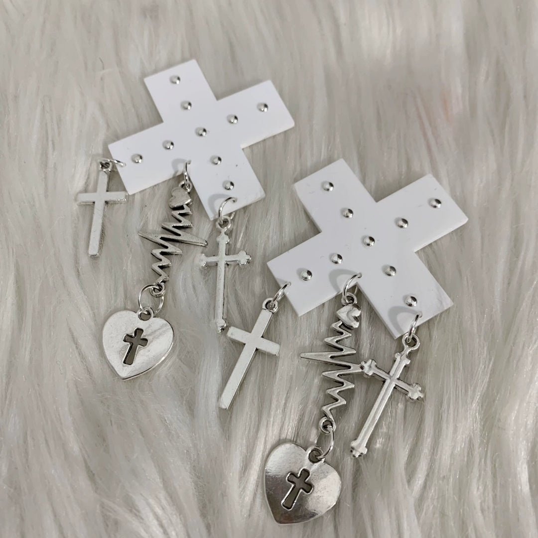 Jirai Kei Punk Hair Clips Subculture Cross Pendant Hair Clip 29272:357916 29272:357916