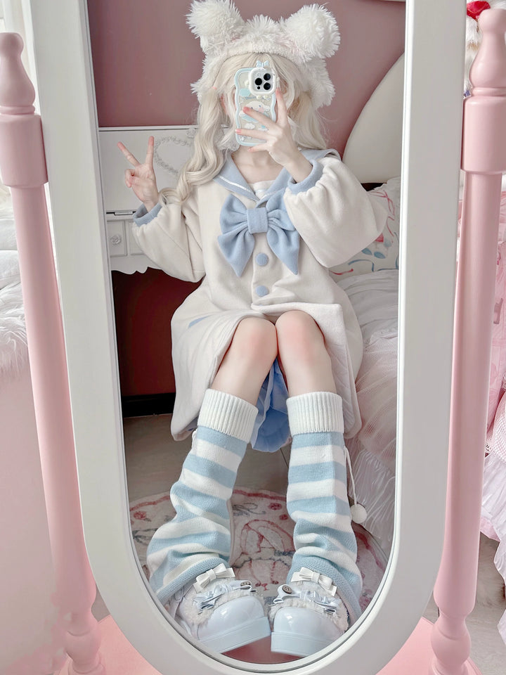 Ryousangata Striped Leg Warmers, Multiple Styles 45464:849354