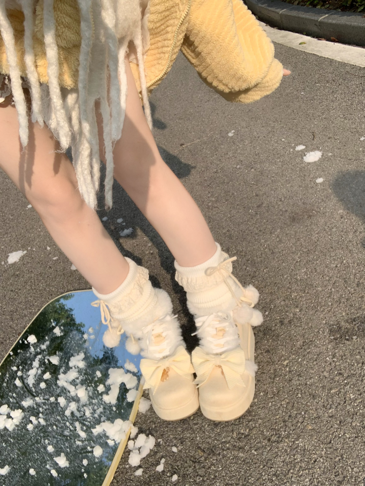 Sweet Lolita Shoes Kawaii Snow Boots Winter Platforms Shoes 41166:693606