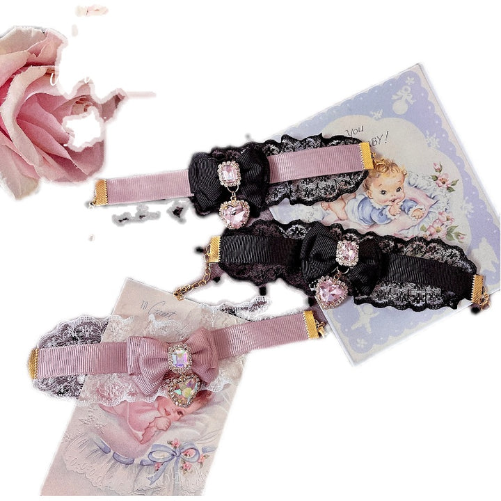 Jirai Kei Heart Butterfly Bow Lace Bracelet 3 Colors 21752:312692 21752:312692