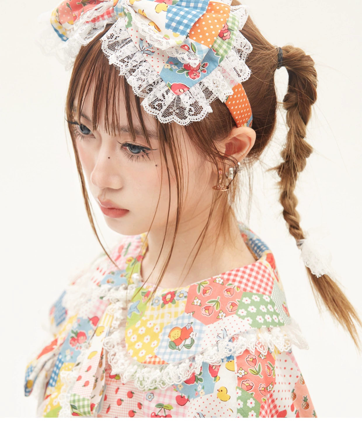 Lolita Hair Clasp Retro Floral Headband Sweet Headpiece 36152:542948
