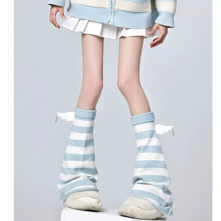 Ryousangata Striped Leg Warmers, Multiple Styles 45464:849355