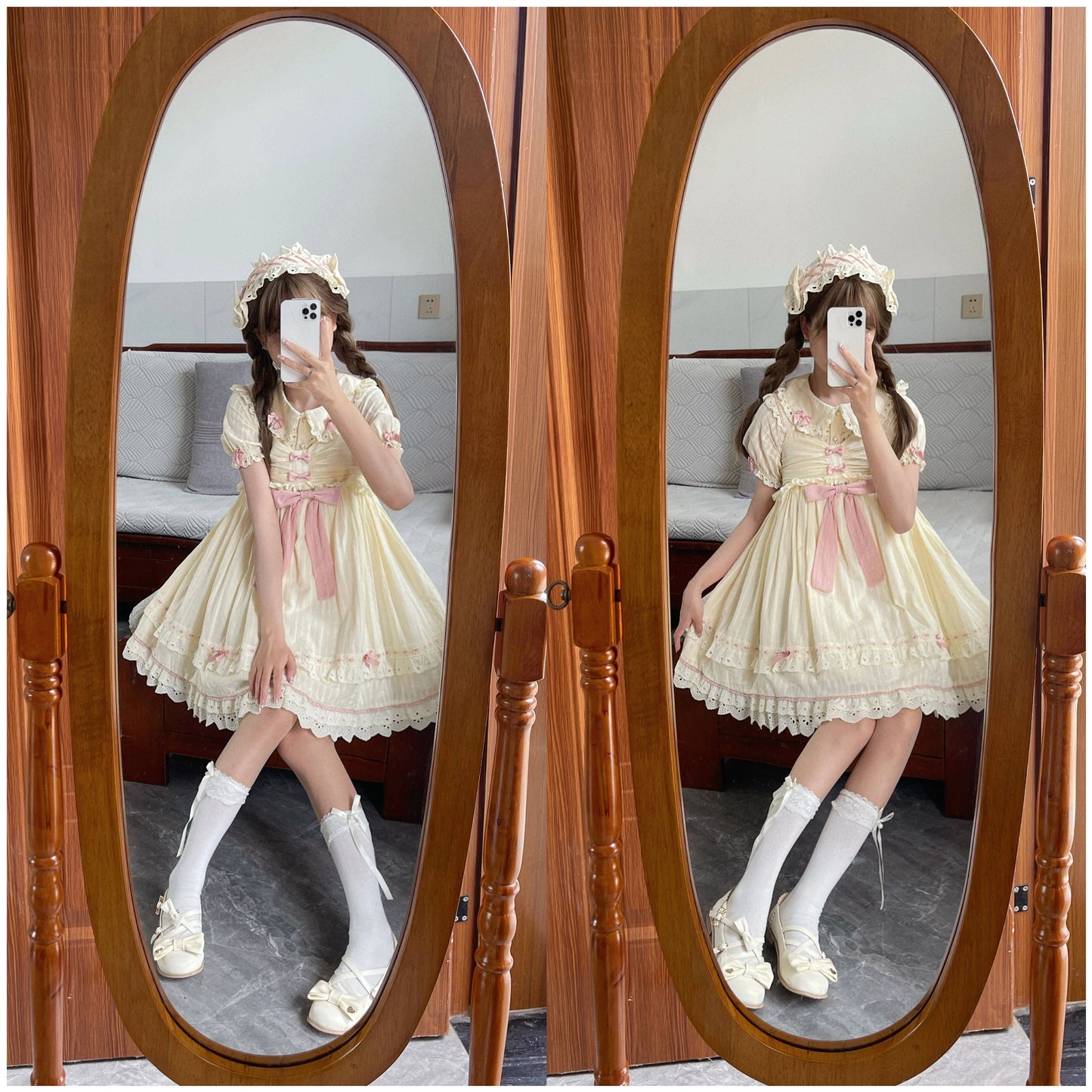 Sweet Lolita Dress Doll Lolita Dress Peter Pan Collar Cotton Dress 37290:555888
