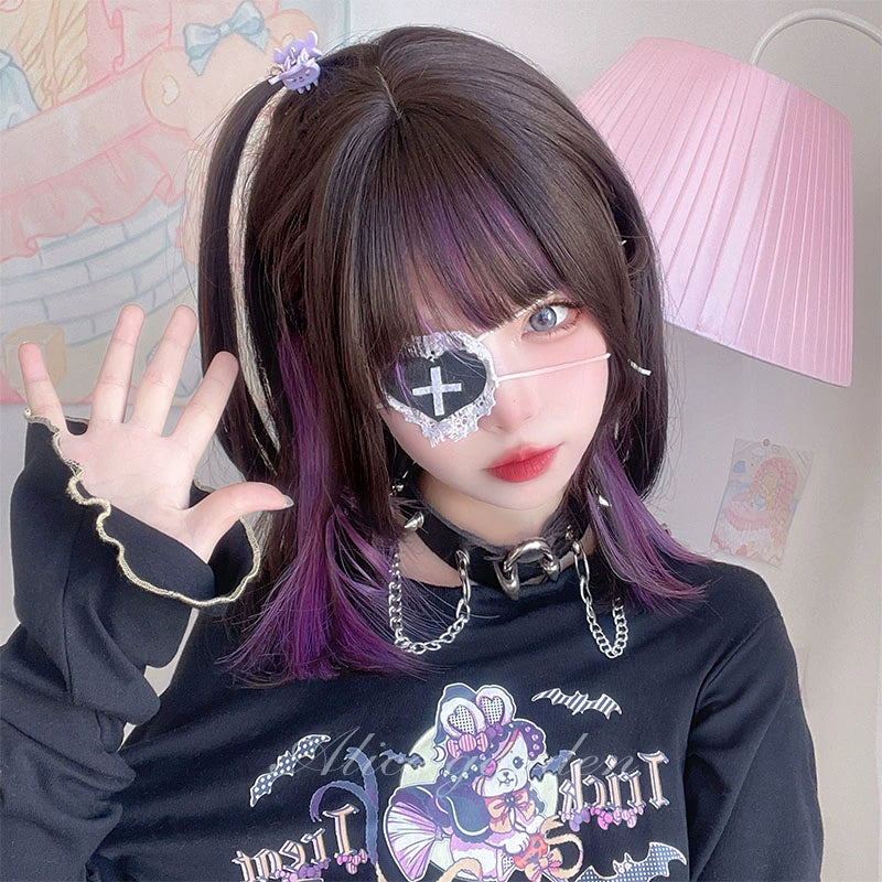 Kawaii Fashion Purple Lolita Wig With Straight Bang 22064:322470