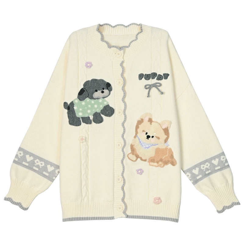 Mori Kei Sweater Kawaii Knit Cardigan Knitwear Coat (L M S) 39274:632332