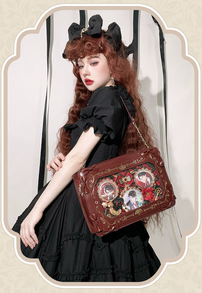 Kawaii Itabag Shoulder Bag Vintage Square Commuter Itabag 37054:545854