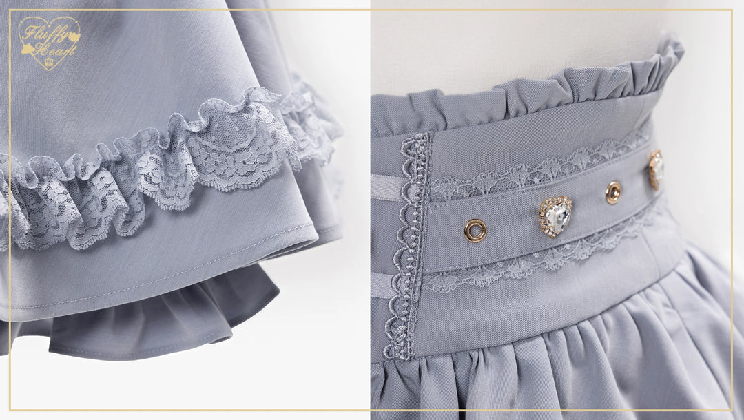 Jirai Kei High Waist Skirt, Built-in Safety Shorts 45720:860307