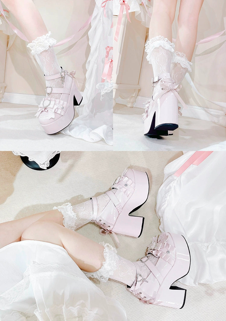 Jirai Kei Platform Shoes High Heel Shoes Multi-color Shoes 40102:656492