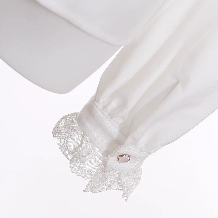 Jirai Kei Flutter Sleeve Suspender Skirt Set, Cross Pendants 45581:860434