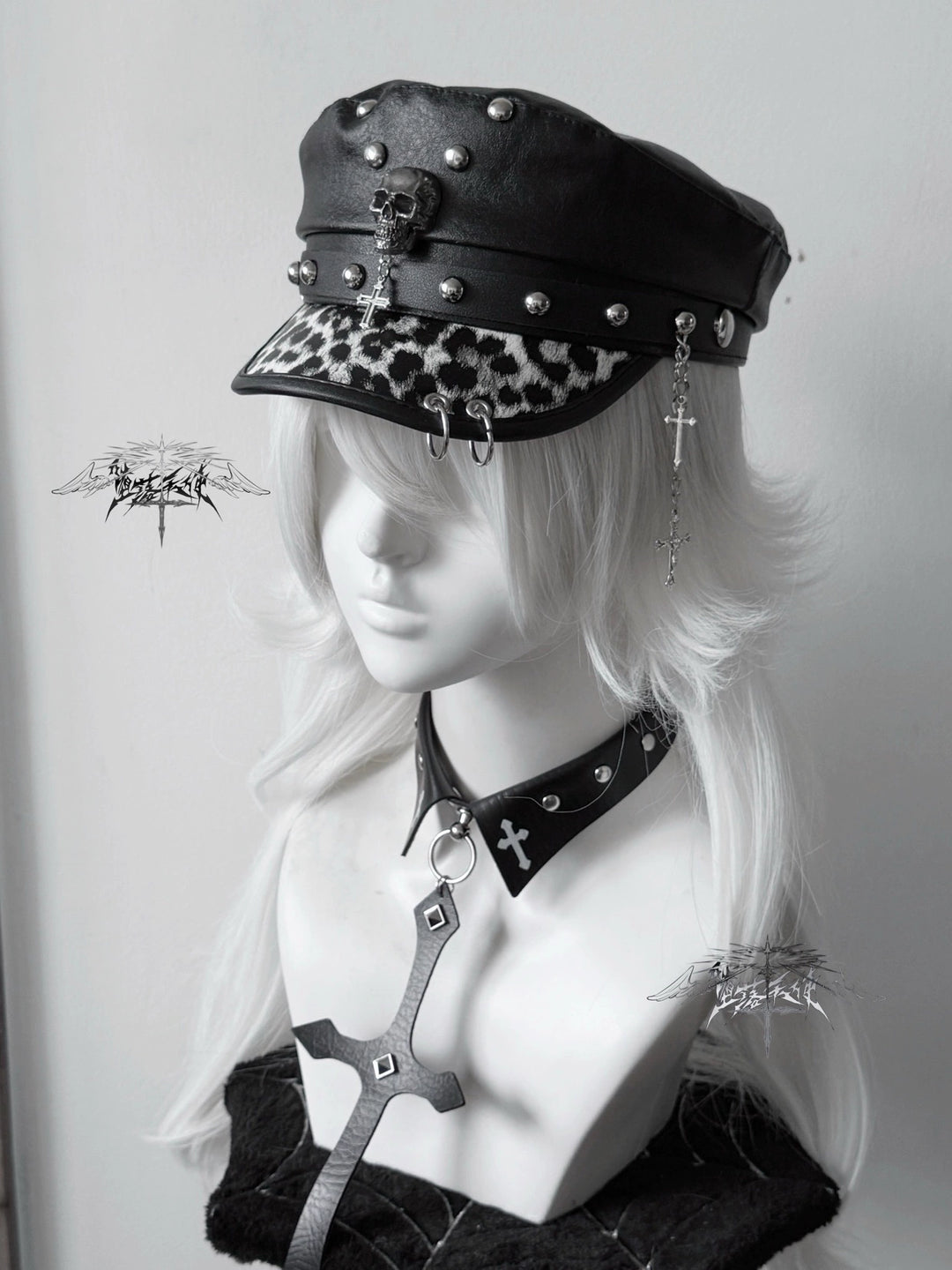 Punk Rivet Cap, Metal Cross & Skull Accents 43885:788934