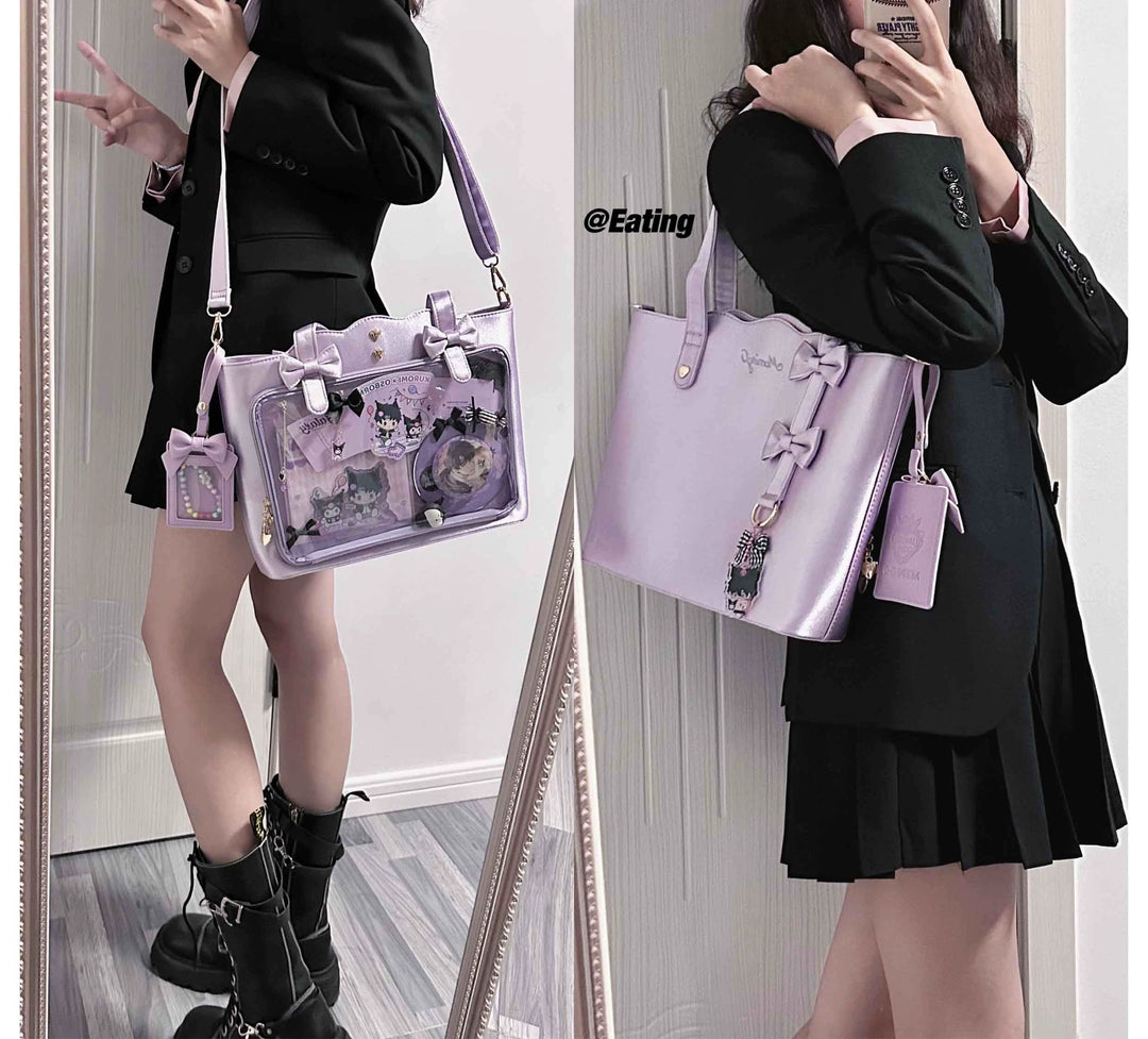 Kawaii Itabag Large Capacity Handbag With Bow Details 38032:582198