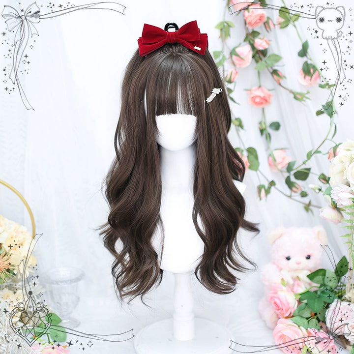 Lolita Wig Long Curly Hair And Straight Bang Multicolors 35930:507106 35930:507106