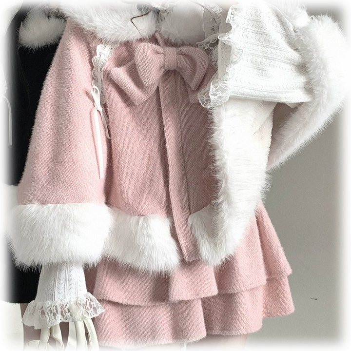 Sweet Bunny Ear Winter Cape, Polar Fleece Lining 44474:809710
