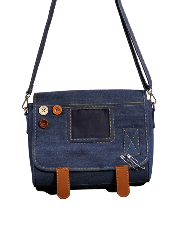 Kawaii Itabag Denim Crossbody Bag Large Capacity Handbag 37050:551704 37050:551704