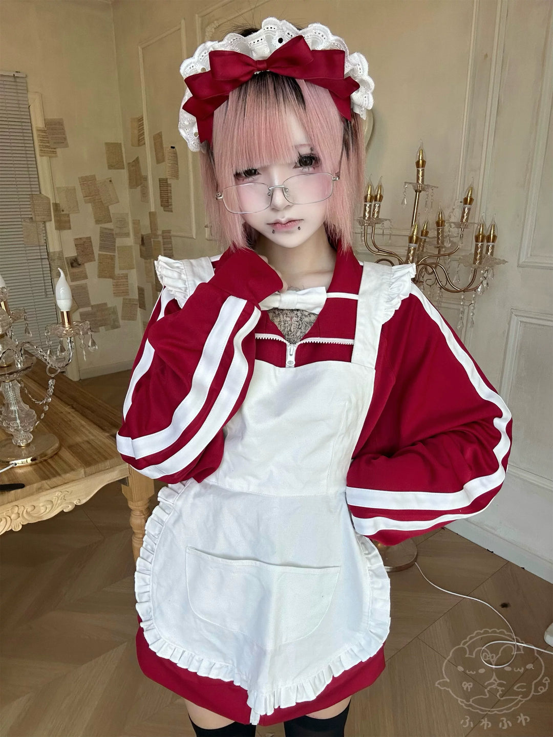 Red and White Jersey Jacket, Comfy Stretch Shorts 44854:824417