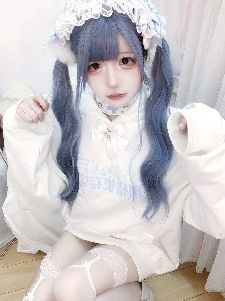 Jirai Kei Hoodie Tenshi Kaiwai Hoodie With Ribbon 32346:408724