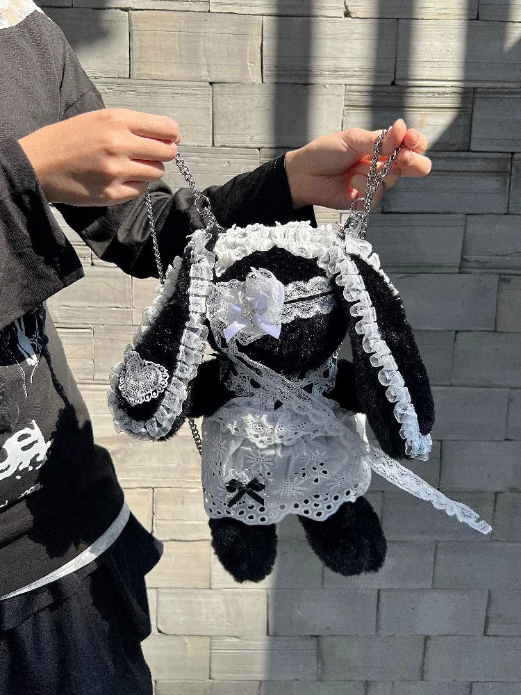Subculture Bunny Shaped Plush Bag, Detachable Bag Straps 45763:870457