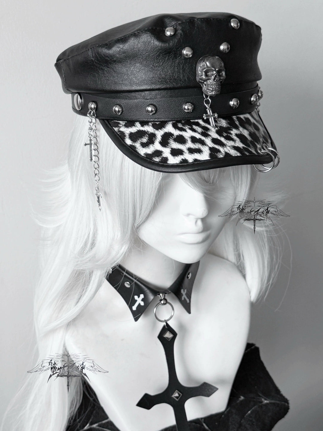 Punk Rivet Cap, Metal Cross & Skull Accents 43885:788933