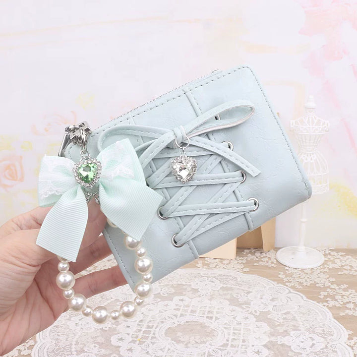 Ryousangata Wallet, Pearl Chain Bow Pendant 45070:839053