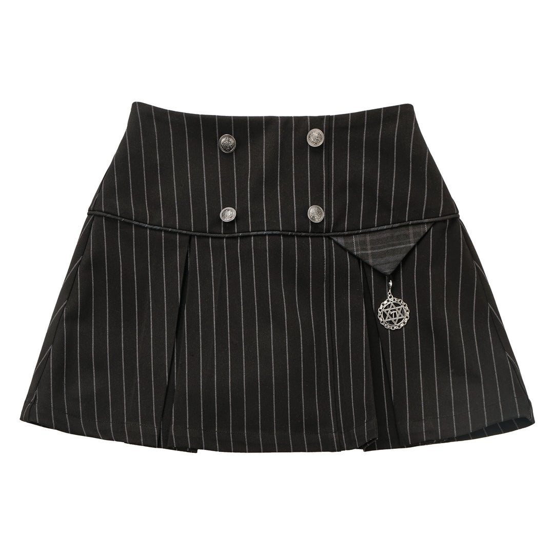 Black Striped Blazer Skirt with White Shirt Set (L M S / Skirt) 29366:355396 (L M S / Skirt) 29366:355396