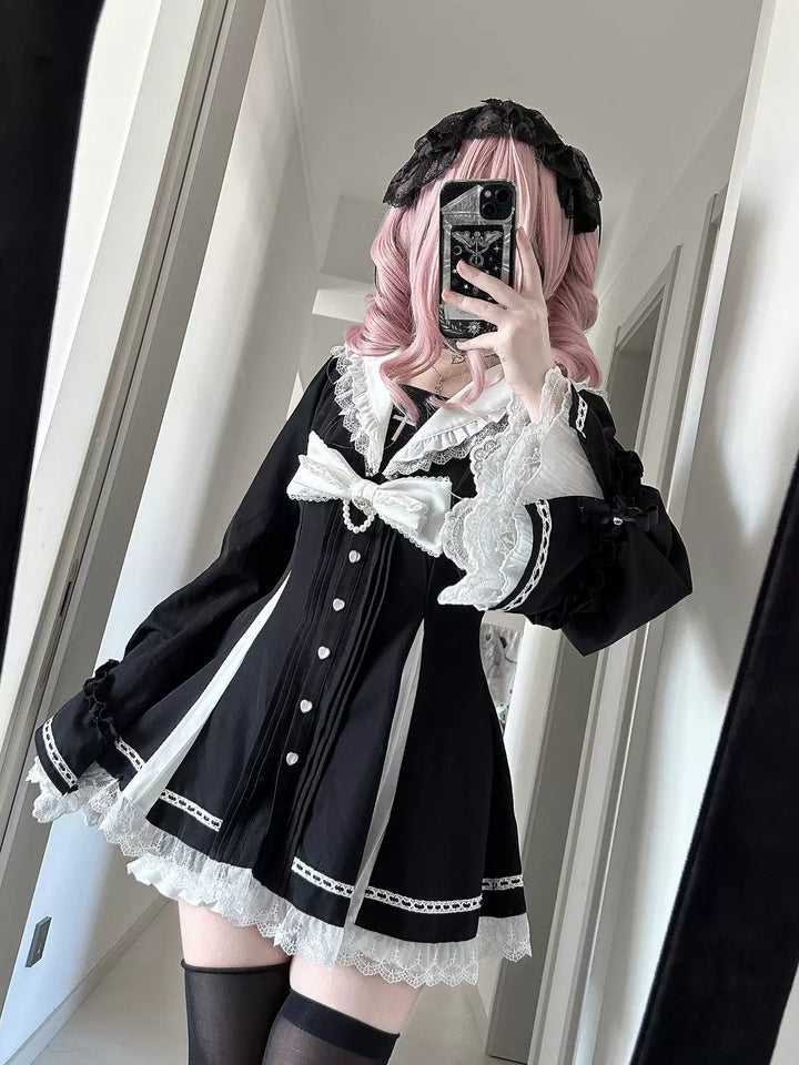 Jirai Kei Hime Sleeves Dress, Pocketed Shorts 44215:808487