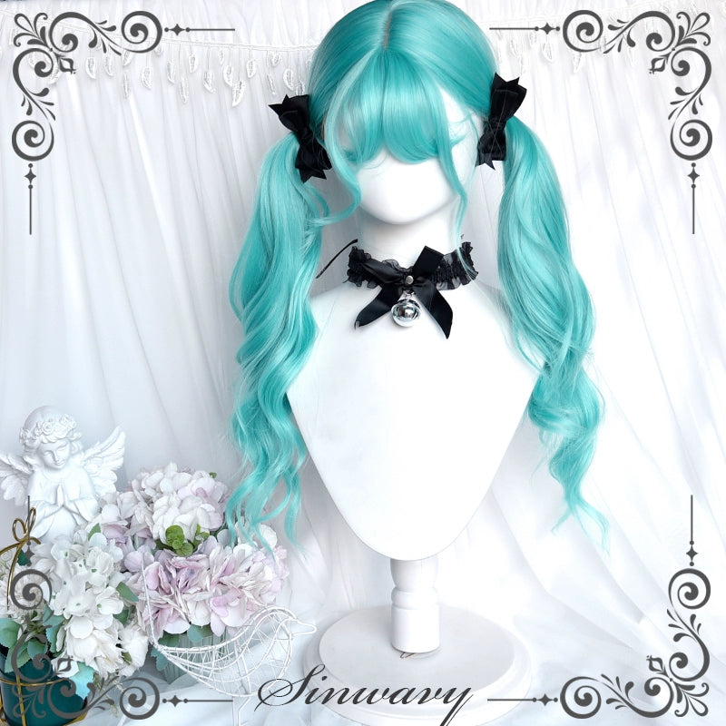 Lolita Wig Mint Green Cosplay Wig Long Curl Wig 38888:607942