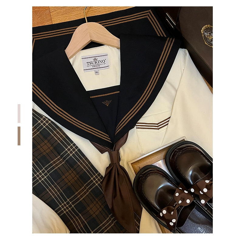 Autumn JK Uniform Sailor Top, Embroidered 43789:786036