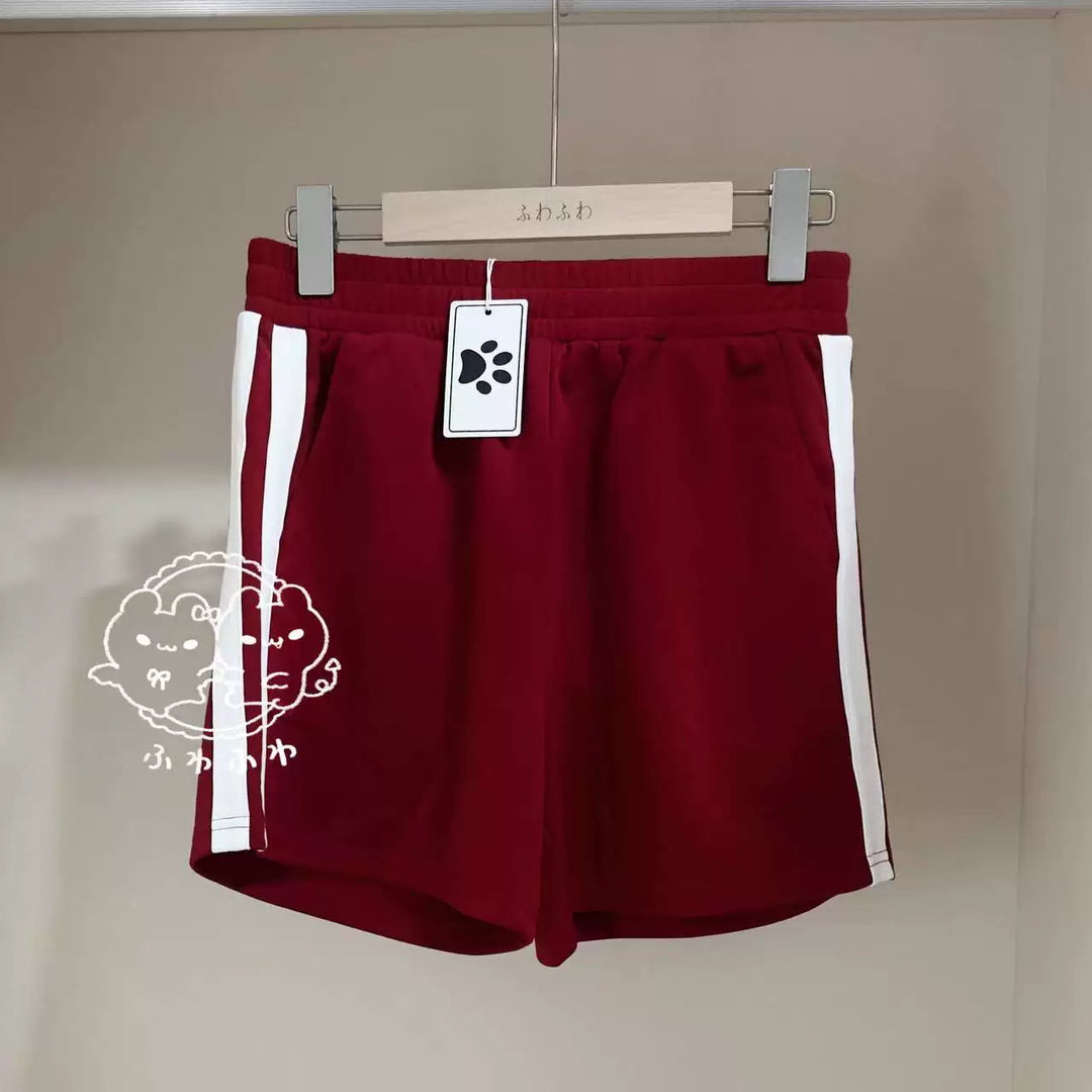 Red and White Jersey Jacket, Comfy Stretch Shorts 44854:824427