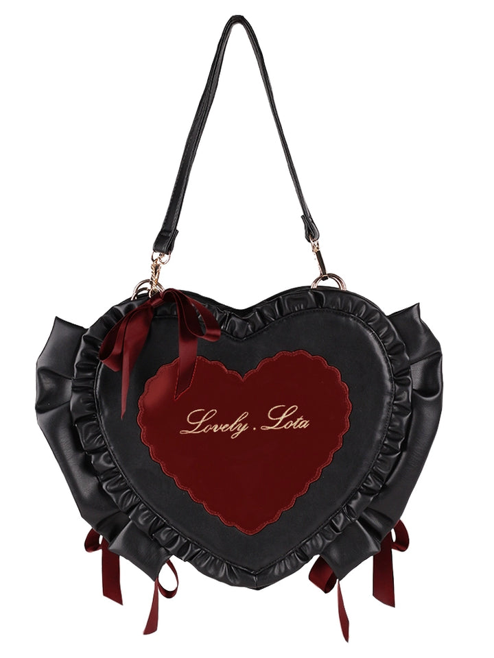 Lolita Bags Heart-shaped Bow Shoulder Bag 35778:520110 35778:520110