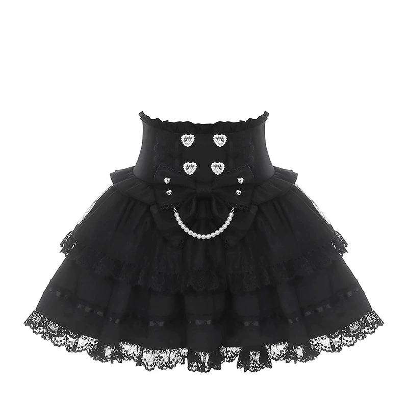 Jirai Kei Sailor Collar Blouse, Cinched Waist Tiered Skirt (L M S XL) 45571:855953