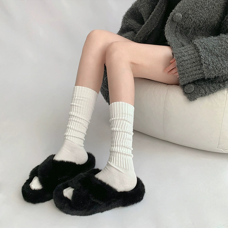JK Knitted Mid-Calf Cotton Socks, Multiple Color 42336:736618