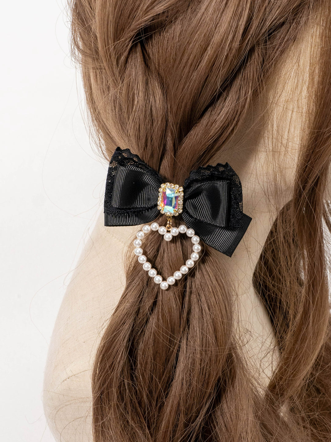 Kawaii Heart-Shaped Lace Sweet Hair Clips Multicolor 21564:309582