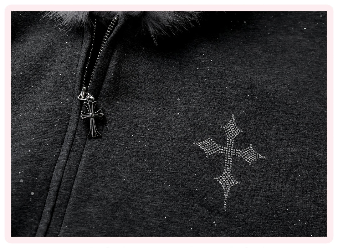 Shiny Hooded Jacket Outfit, Ear Accents 44079:796077