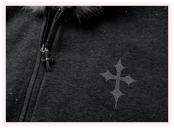 Shiny Hooded Jacket Outfit, Ear Accents 44079:796077