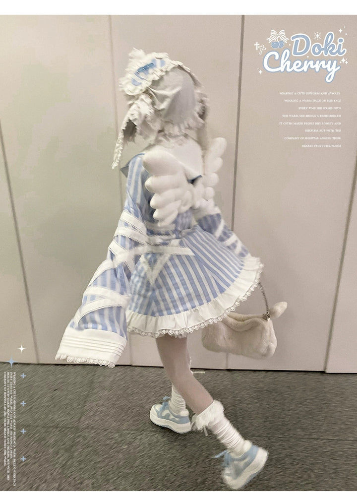 Tenshi Kaiwai Dress + Pocketed Cotton Shorts 43589:780569