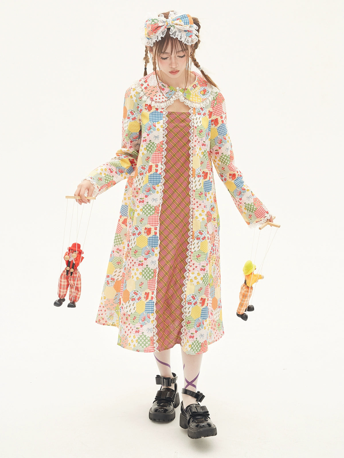Lolita Dress Kawaii Kidcore Dress Retro Cartoon Dress 36154:543040