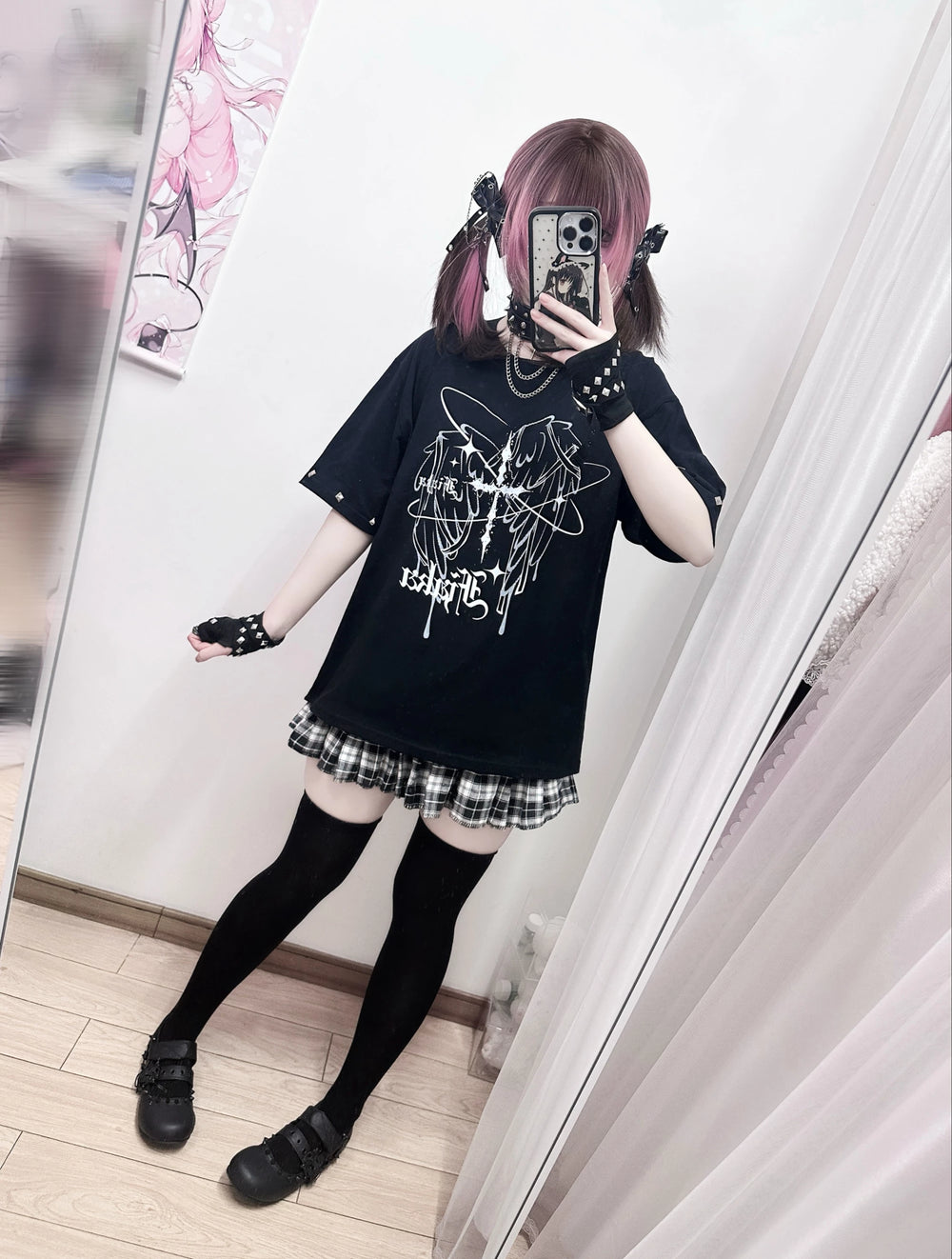 Subculture Cotton T-shirt, Studded Cufss 45291:848191