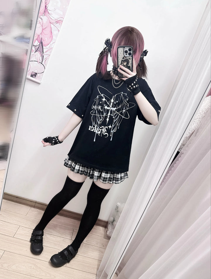 Subculture Cotton T-shirt, Studded Cufss 45291:848191
