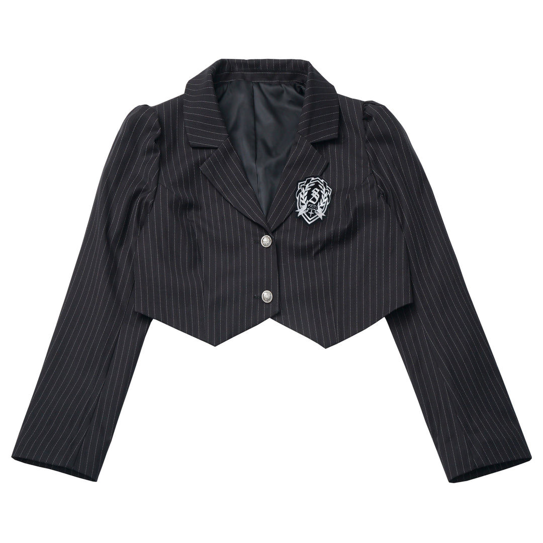 JK Uniform Striped Blazer, Blouse and Pleated Skirt (L M S) 44171:800187