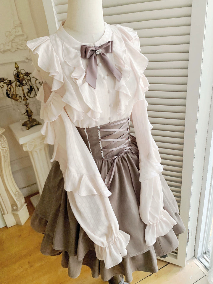 Seiso Kei Open-shoulder Blouse Outfit 43811:786123